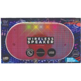 6 pieces Red Wireless Portable Led Color Changing Speaker With Lanyard Handle - Speakers and Microphones