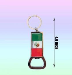 144 Pieces  Mexico Flag Keychain Bottle Opener - Key Chains