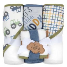24 Pieces 6 Piece Baby Bath Set W/ Hooded Towel & Wash Cloths - Daddy's Little Buddy - Baby Accessories