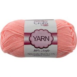 100 of Yarn Acrylic Peach 2oz #4 md