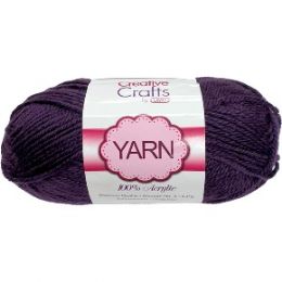 100 of Yarn Acrylic Dark Violet 2oz #4 md