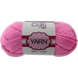 100 of Yarn Acrylic Pink 2oz #4 md