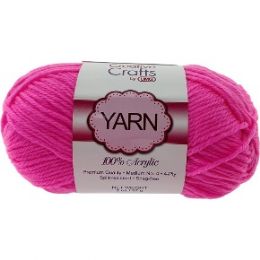 100 of Yarn Acrylic Bright Pink 2oz #4 md