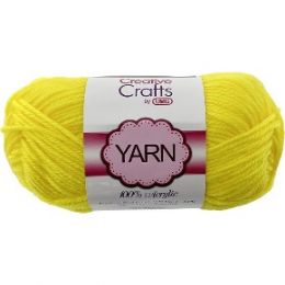 100 of Yarn Acrylic Bright Yellow 2oz #4 md