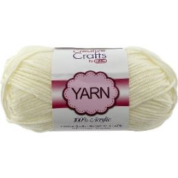 100 of Yarn Acrylic Ivory 2oz #4 md