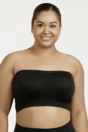144 Pieces Sofra Ladies Seamless Tube Top Bra Plus Size - Womens Bras And Bra Sets
