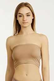 144 Pieces Sofra Ladies Seamless Tube Top Bra - Womens Bras And Bra Sets