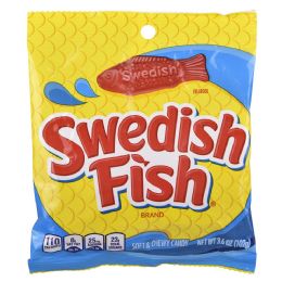 12 pieces Peg Bag Swedish Fish Red 3.6oz - Food & Beverage