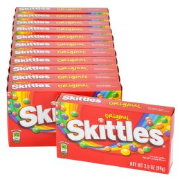 12 pieces Skittles Original Theater Box Candy 12pc - Food & Beverage