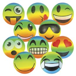 100 pieces 6 inch Emoticon Rainbow Vinyl Balls - Balls