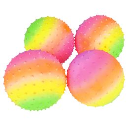 100 pieces 5 inch Rainbow Knobby Ball - Balls