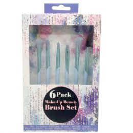 12 pieces 6 Piece Blue Eye Makeup Brush Set - Assorted Cosmetics