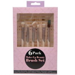 12 pieces 6 Piece Rose Gold Eye Makeup Brush Set - Assorted Cosmetics