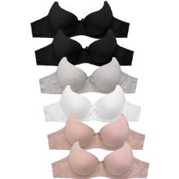 288 Pieces Sofra Ladies Full Cup Plain Cotton Bra Cup B - Womens Bras And Bra Sets