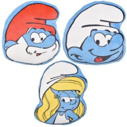 48 pieces 12 inch Smurf Head Pillows 3 Asst - Pillows