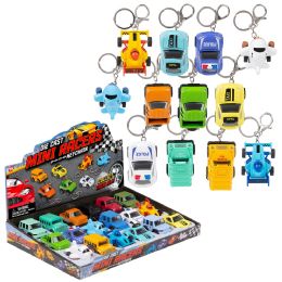 216 pieces 2.75 inch Diecast Vehicle Keychain Assortment 18ct - Key Chains