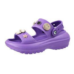 15 pieces Woman's Double Strap Slingback Platform Sandal Purple - Women's Sandals