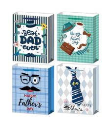 72 Pieces Father's Day Gift Bag 26.5x33x14cm L - Mothers Day