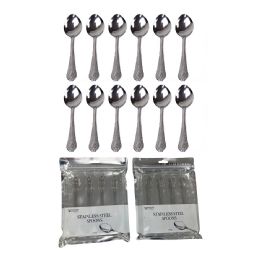 48 pieces 12 Pcs Stainless Steel Spoons Set - Kitchen Cutlery