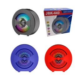 18 pieces 4 inch Round Wireless Speaker With Usb/tf Card & Aux Inputs 500 Mah Multicolor Light On Speaker - Speakers and Microphones