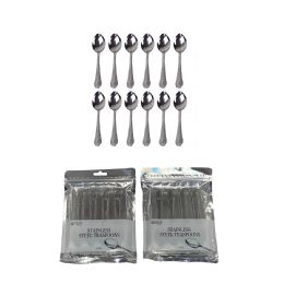 48 pieces 12 Pcs Stainless Steel Teaspoons Set - Kitchen Cutlery