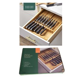 5 pieces 16 Slots Bamboo Knife Organizer (knife Not Included) - Storage & Organization