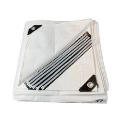 20 pieces Tarp 8 X 10 Ft White Heavy Duty 160 Gsm - Tarps