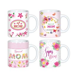 48 Wholesale Mother's Day Mug Assorted Design 12oz