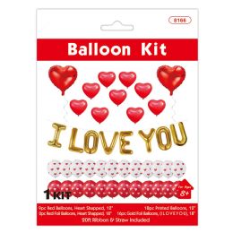 24 Pieces 45pc Balloon Kit - Valentine Decorations