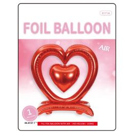24 Pieces Standing Foil Balloon Heart - Valentine Decorations
