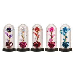 60 Pieces Led Flower & Heart With Plastic Dome 21 X 11 cm - Valentine Decorations