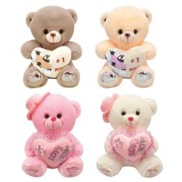 48 Pieces 12 inch Bear With Heart + Hat Mom - Mothers Day