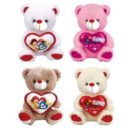 36 Pieces 16 inch Bear With Heart Assorted - Valentine Decorations