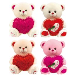 24 Pieces 20 inch Bear With Heart & Roses - Valentine Decorations