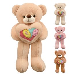 8 Pieces 40 inch Bear With Heart Assorted Colors - Valentine Decorations