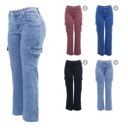 12 of Womens Denim Pants Assorted Colors