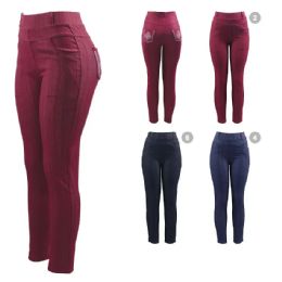 12 of Womens Skinny Pants Assorted Colors