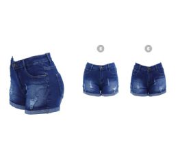 18 of Womens Denim Shorts Fade Effect