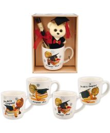 24 Wholesale Graduation Set Assorted 3.5 inch X 3.3 inch
