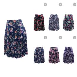 24 of Womens A-Line Skirts Assorted Floral Patterns