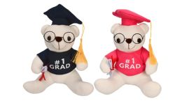 24 Pieces 9 inch Graduation Bear - Pink, Blue - Graduation