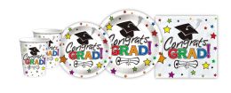 144 Pieces Graduation Paper Tableware Set 7 inch, 9 inch Plate Cup Napkin - Graduation