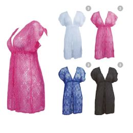 18 Pieces Coverup Top Assorted Colors - Women's Cover Ups