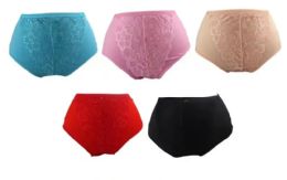 60 Pieces Womens Laced Front Panties - Womens Panties & Underwear