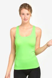 60 Pieces Sofra Ladies Racerback Tank Top In Key Lime - Womens Camisoles & Tank Tops