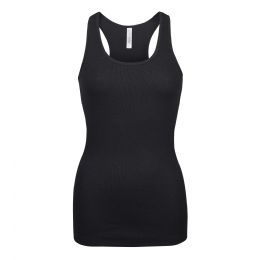 72 Pieces Ladies Cotton Ribbed Knit Racerback Tank Top Black Small - Womens Camisoles & Tank Tops
