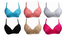 45 Pieces Bras Packed Assorted Colors Half-Laced - Womens Panties & Underwear