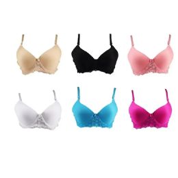 45 Pieces Bras Packed Assorted Colors With Lace Underlining - Womens Panties & Underwear