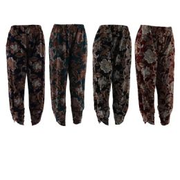 3 of Womens Cuffed Pants Floral Prints