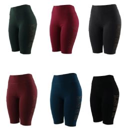 3 Pieces Womens Biker Shorts Assorted Colors - Women's Active Wear Bottoms